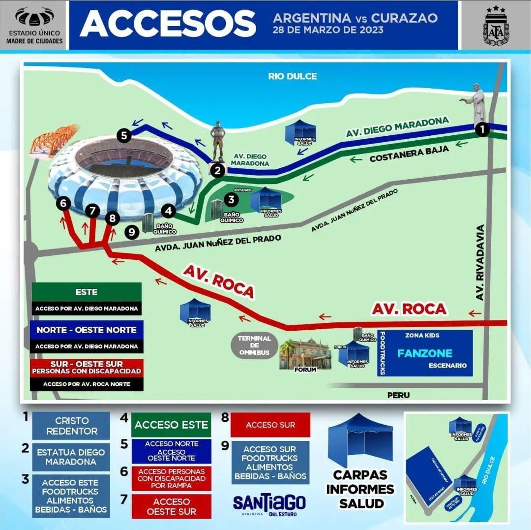 Furor por la Selección Argentina: cómo se accede al estadio de Santiago del Estero
