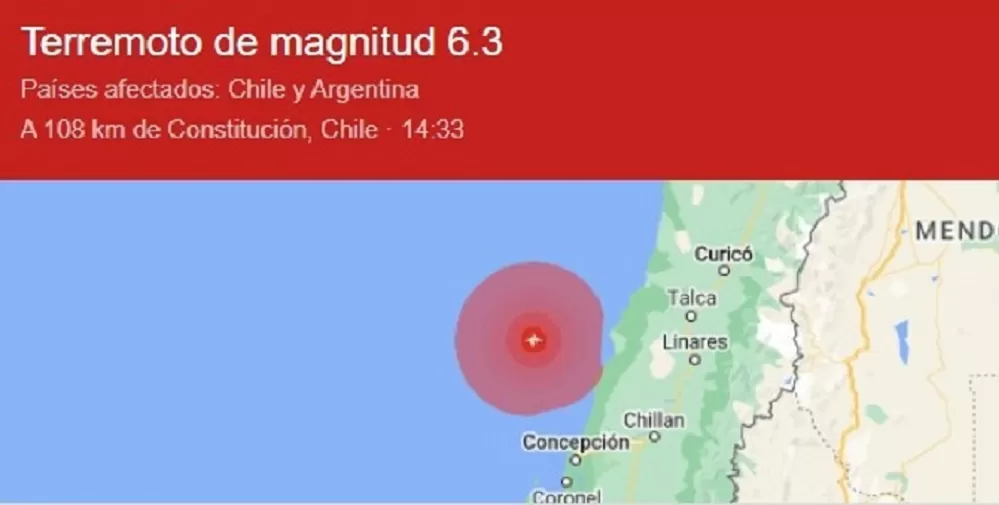 Un fuerte temblor  sacudió Chile