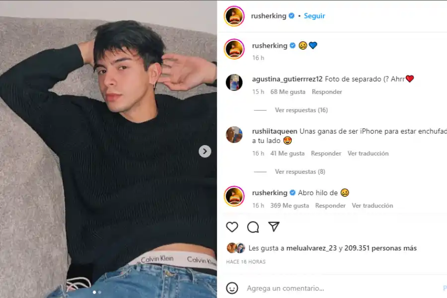 La foto de Rusherking que refuerza los rumores de crisis con la China Suárez