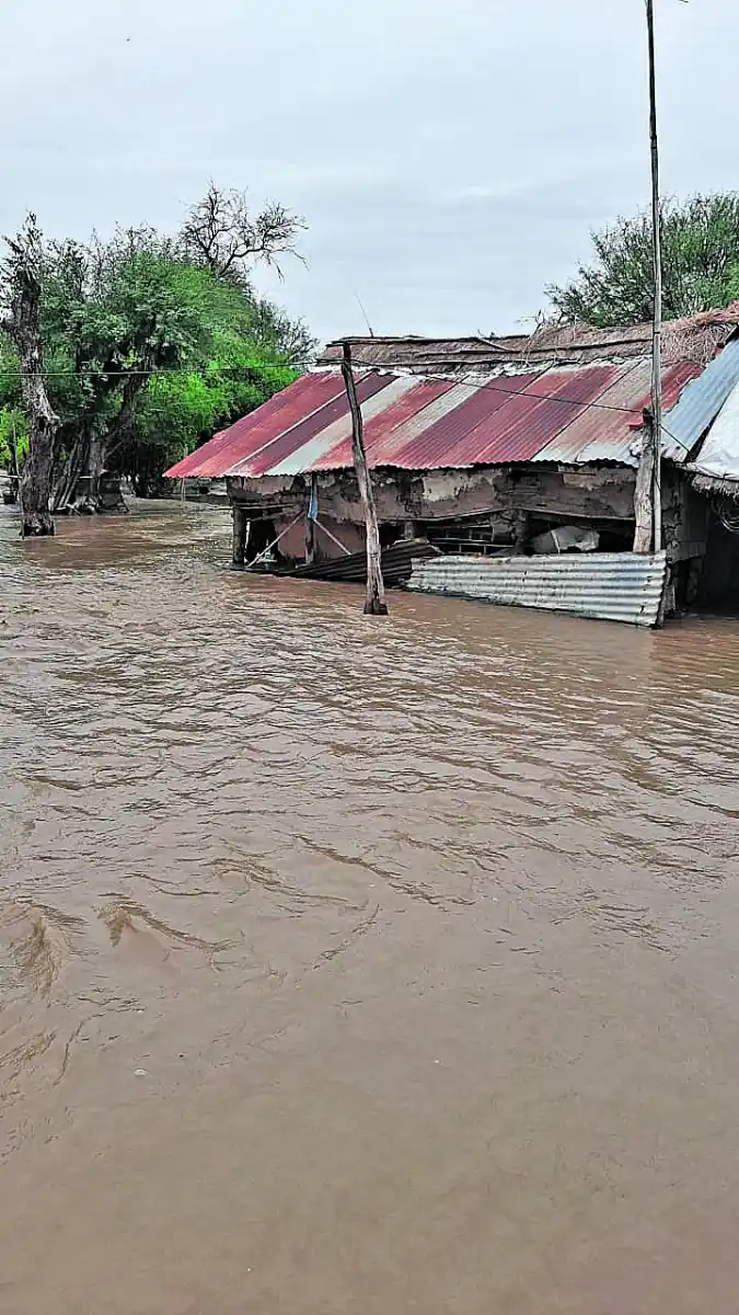 El río Chico expulsa a familias de Niogasta