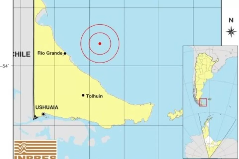 Un sismo en el Mar Argentino sacudió a Tierra del Fuego