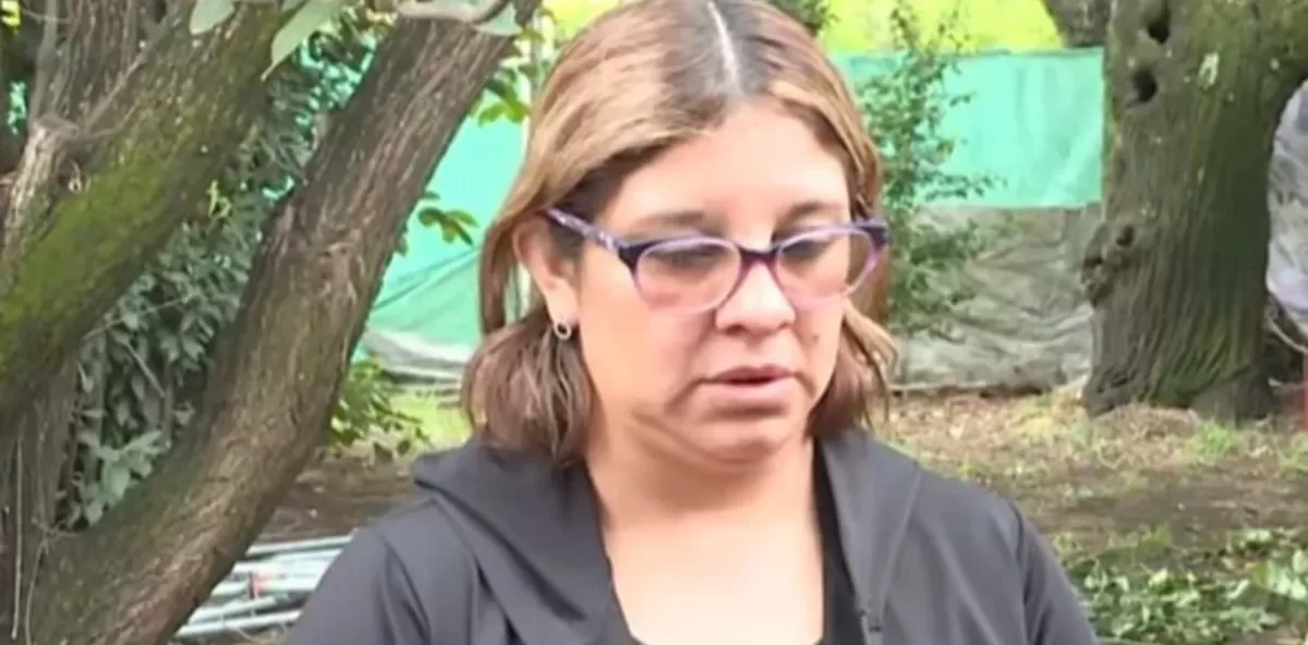 Andrea, la esposa del colectivero Daniel Barrientos, asesinado en La Matanza. Captura de TV