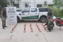 Iba en moto con 16 kilos de marihuana dentro de su mochila