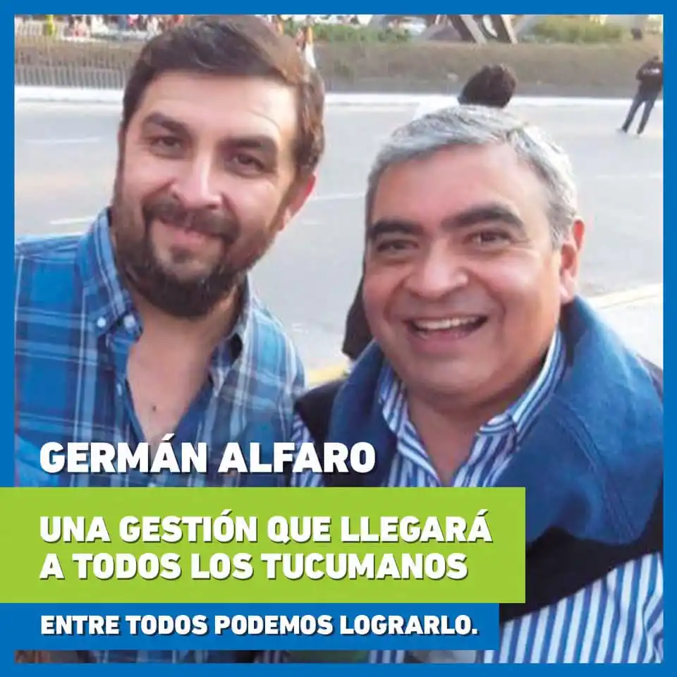 CON ALFARO. El funcionario municipal Rolando Argañaraz. Foto de Facebook