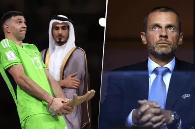 El presidente de la UEFA destrozó a Messi y a Dibu Martínez con sus críticas