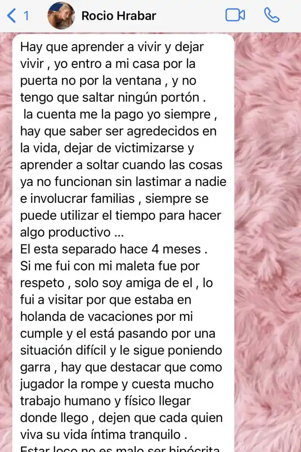 La supuesta amante de Exequiel Palacios rompió el silencio: “aprendé a soltar”