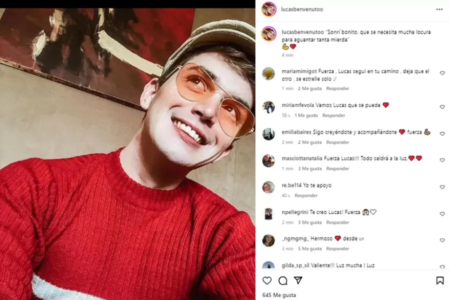 El mensaje de Lucas Benvenuto luego de la salida del país de Jey Mammón: “se necesita mucha locura”