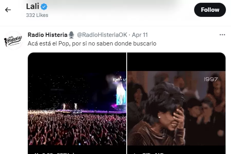 Ninguna de las canciones de Lali fue nominada a las categorías Pop