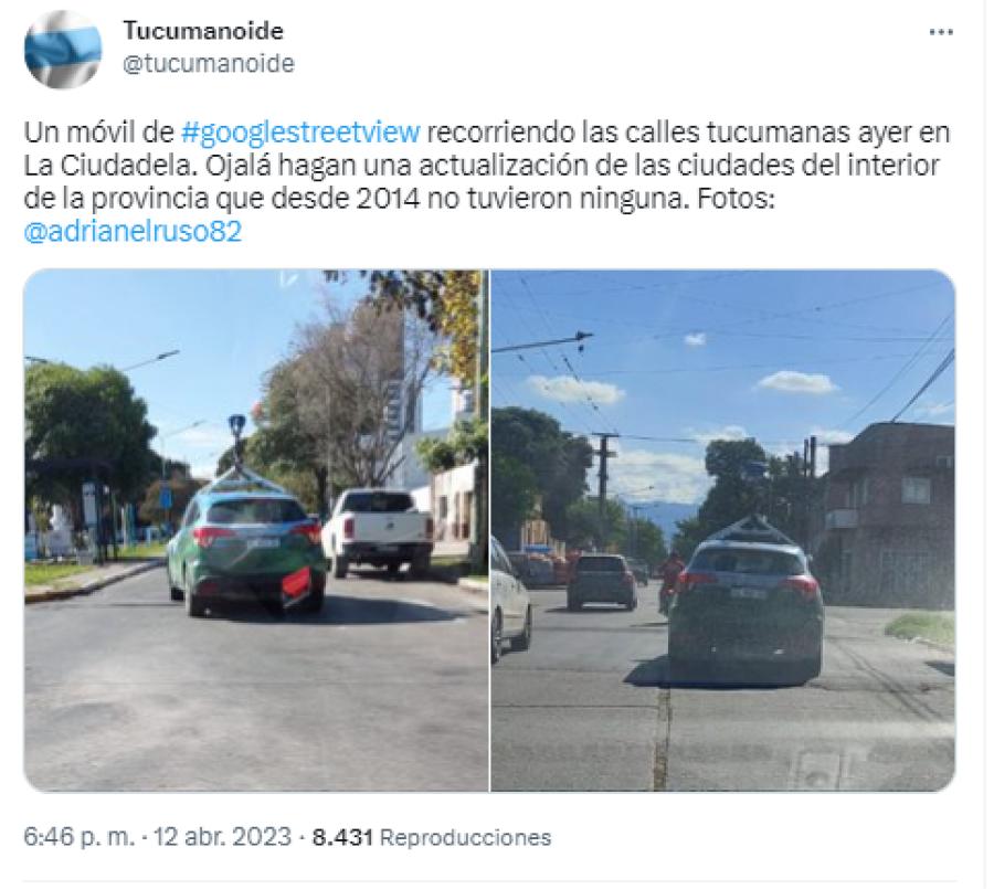 Cómo son los autos de Google Street View están recorriendo las calles tucumanas