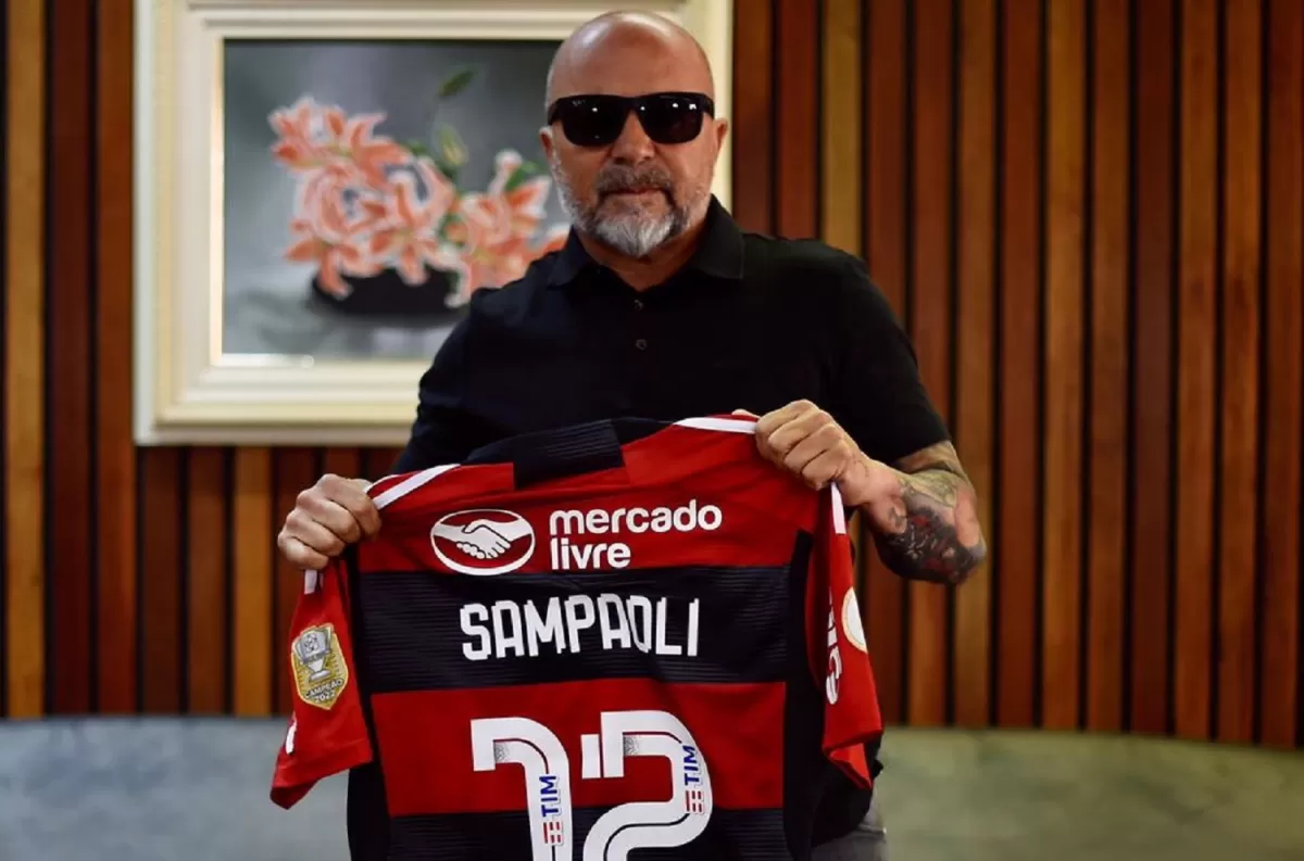 Llegó el comandante: la bienvenida de Flamengo a Sampaoli