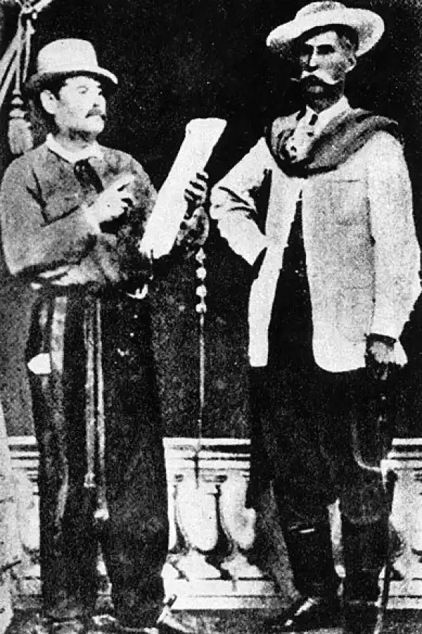 CAUDILLO DE TEMER. Felipe Varela (a la derecha) se rebeló contra las autoridades nacionales en 1867.