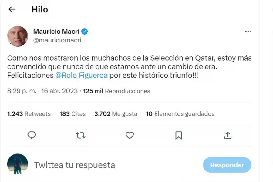 Rodríguez Larreta y Macri felicitaron a Figueroa por el triunfo en las elecciones de Neuquén