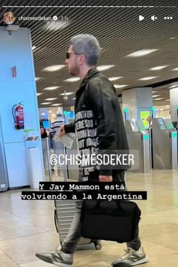 Jey Mammón volvió a la Argentina. (Foto: Captura Instagram /chismesdeke)