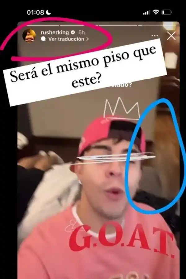 Posteo de Rusherking en Instagram.