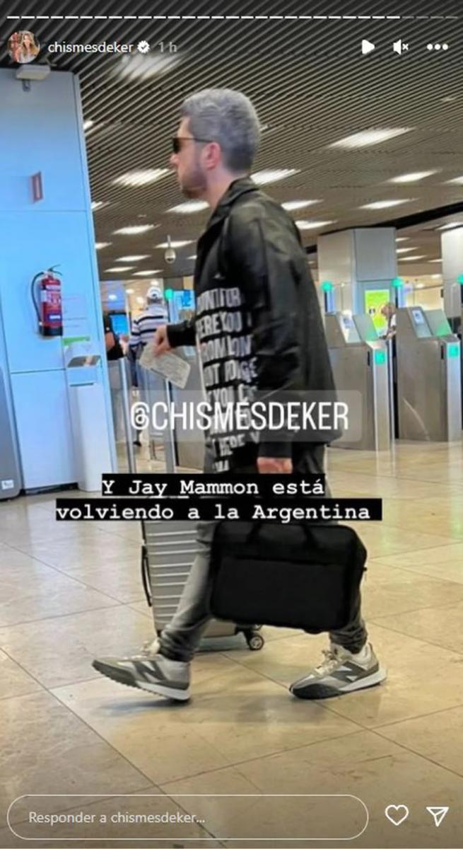Jey Mammón volvió a la Argentina. (Foto: Captura Instagram /chismesdeke)