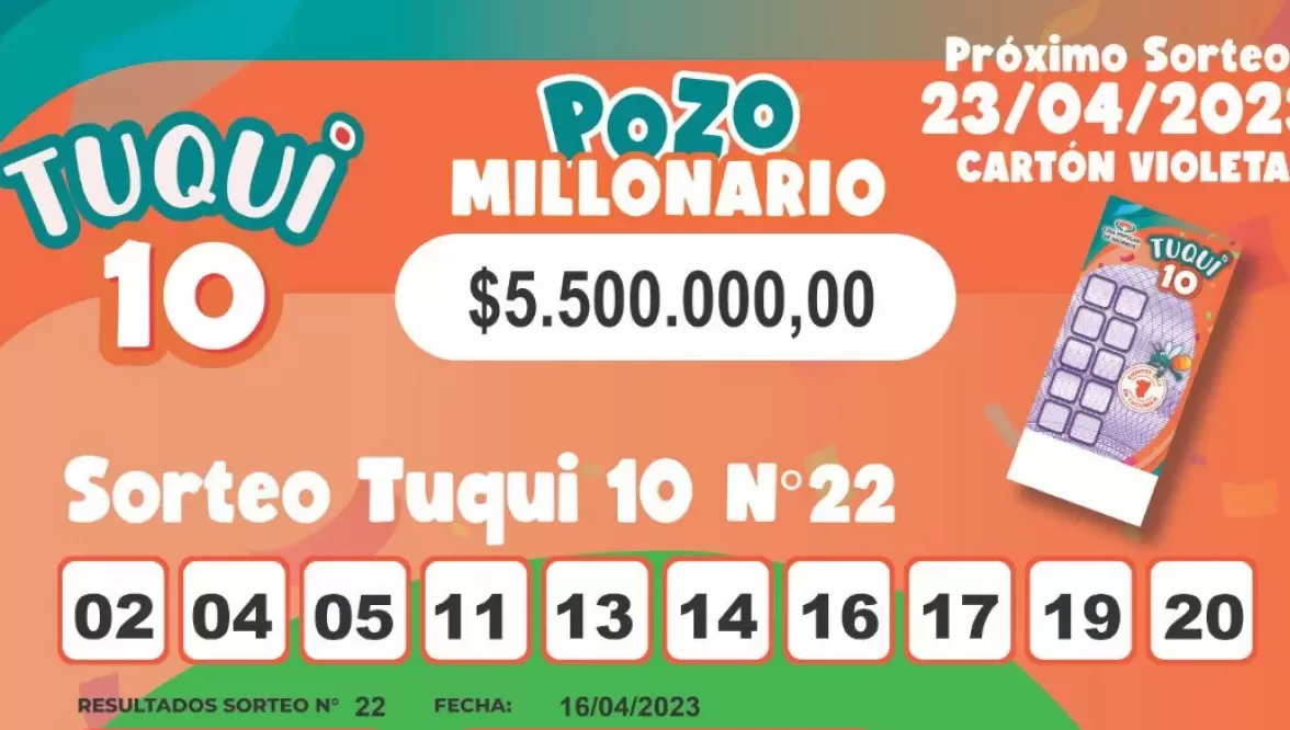 Tuqui: un ganador se llevó el pozo acumulado de 30 millones de pesos