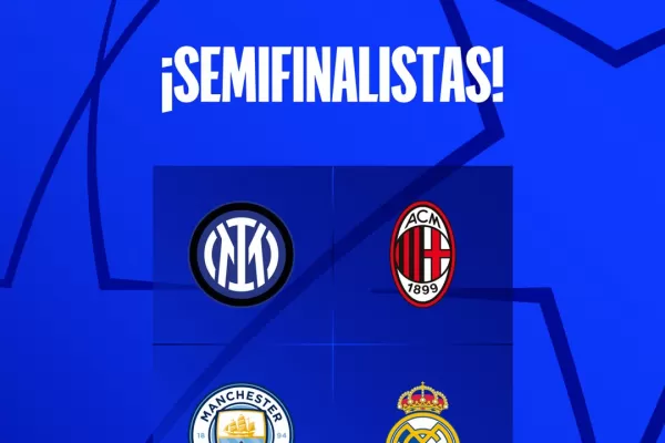 Manchester City-Real Madrid e Inter-Milán, los duelos de semifinales de la Champions League