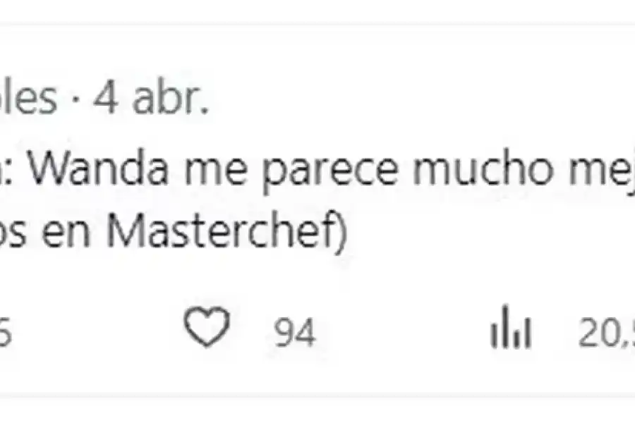 El tuit al que Wanda Nara le dio like y generó especulaciones sobre su relación con Santiago del Moro (Foto: Captura de Twitter)