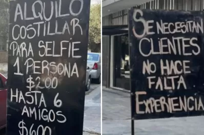 Alquilo costillar para selfie: el ingenioso cartel de una carnicería que se hizo viral