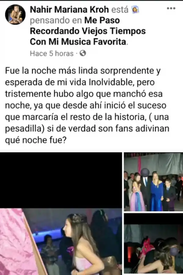 Nahir Galarza realizó posteos contra su padre: “Algo se manchó esa noche”