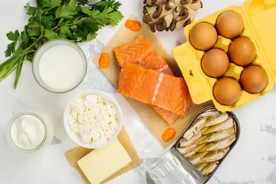 Alimentos con vitamina D.