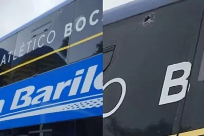 Apedrearon el micro de Boca al llegar al estadio de Central