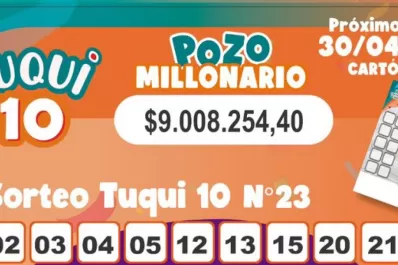Tuqui 10: cómo salió el último sorteo de este domingo