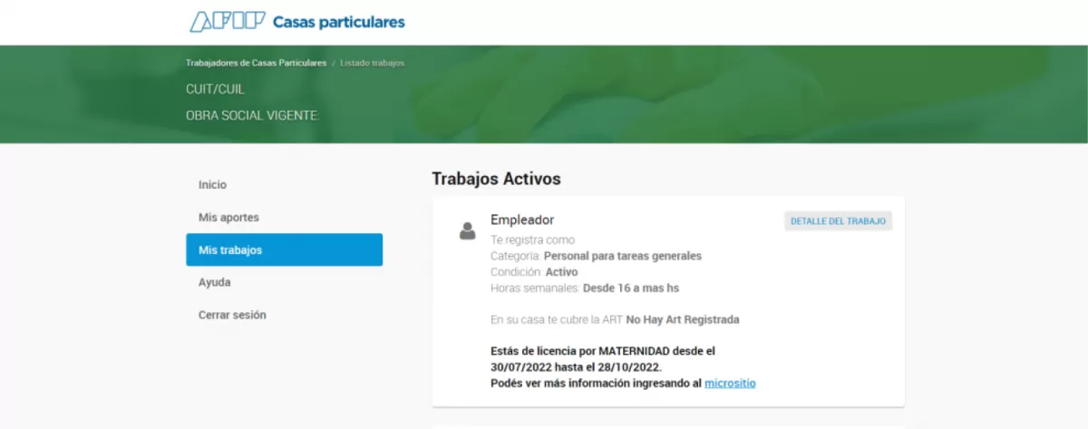 Empleadas domésticas: cómo se informa y se tramita la licencia por maternidad