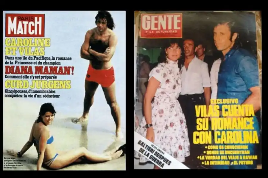 La prensa se encargó de publicar cada foto del romance de Carolina de Mónaco y Guillermo Vilas