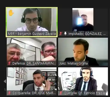 TODAS LAS PARTES. La audiencia se desarrolló vía Zoom. Al final se ordenó la preventiva para el imputado.