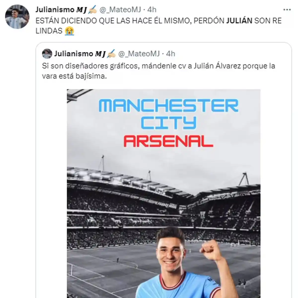 El extraño motivo por el que Julián Álvarez fue tendencia en medio de la goleada del Manchester City
