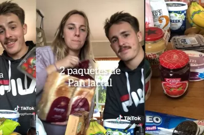 Una pareja argentina llenó el carrito del supermercado con un día de trabajo en Nueva Zelanda y son furor en TikTok