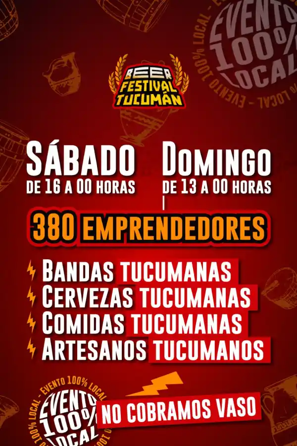 Todo listo para la fiesta de la cerveza artesanal en la plaza Alberdi