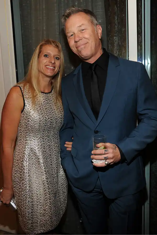 James Hetfield junto a su exesposa Francesca