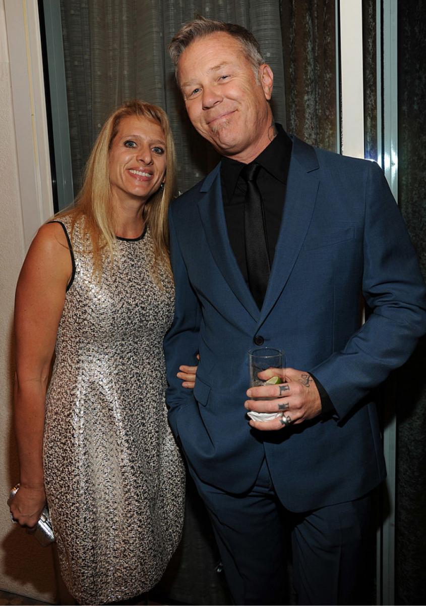 James Hetfield junto a su exesposa Francesca