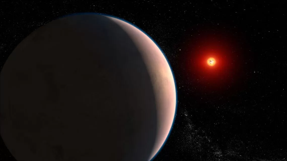 Concepto artístico del exoplaneta rocoso GJ 486 b.