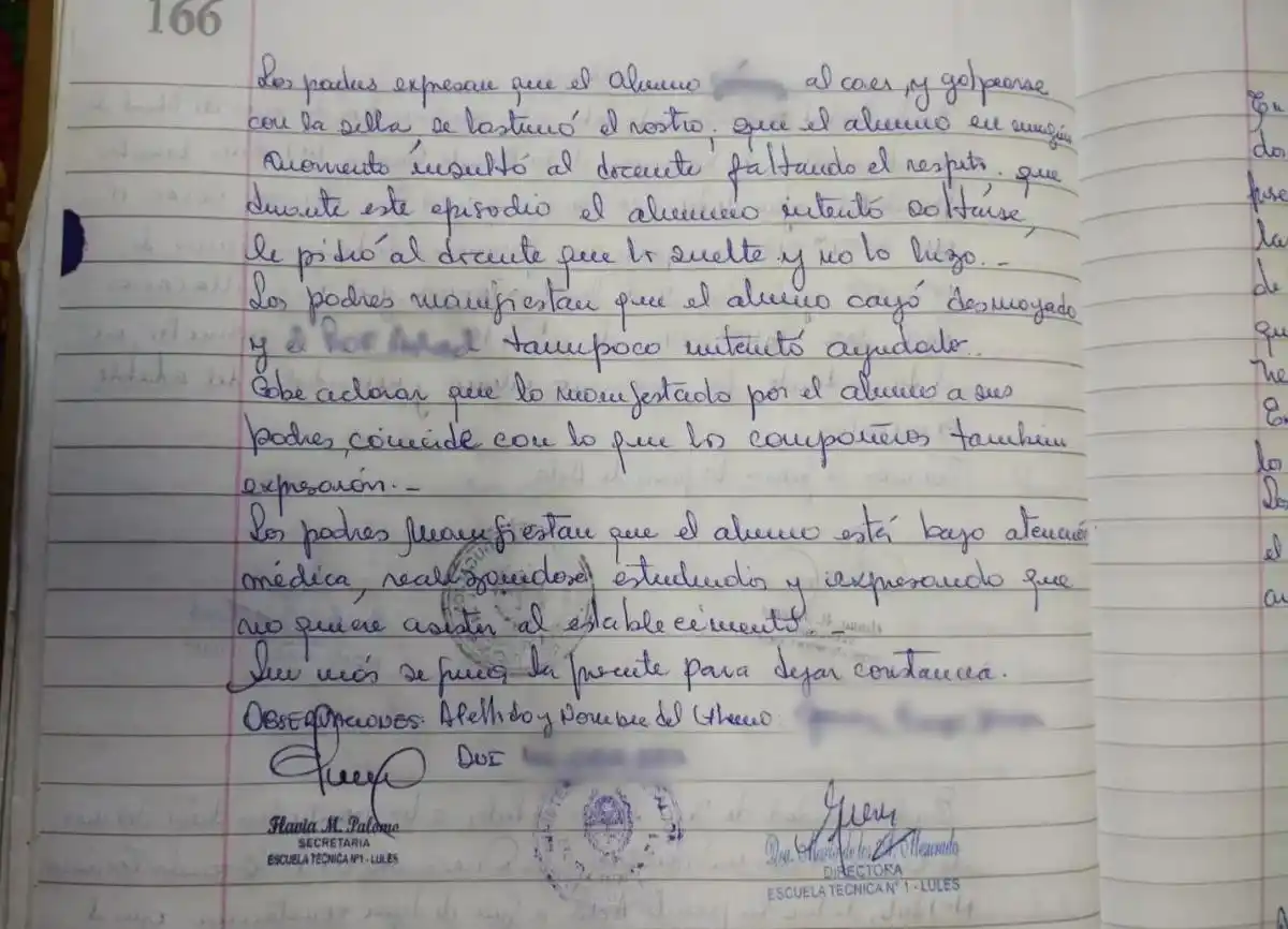 Lules: el profesor acusado de ahorcar a un alumno dio su versión del incidente