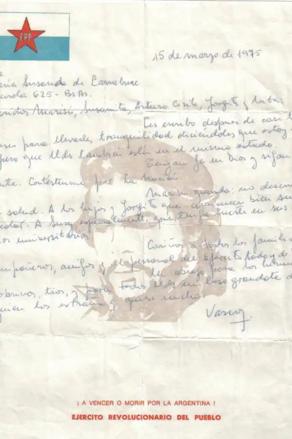 La digitalización de una de las cartas enviadas por Larrabure.