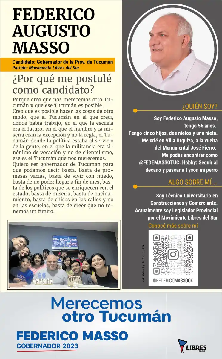 Candidatos en campaña: Federico Masso