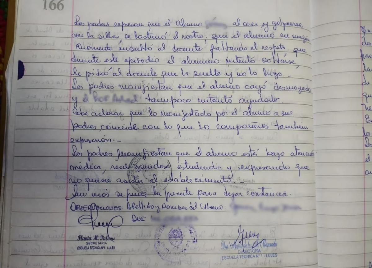 Lules: el profesor acusado de ahorcar a un alumno dio su versión del incidente