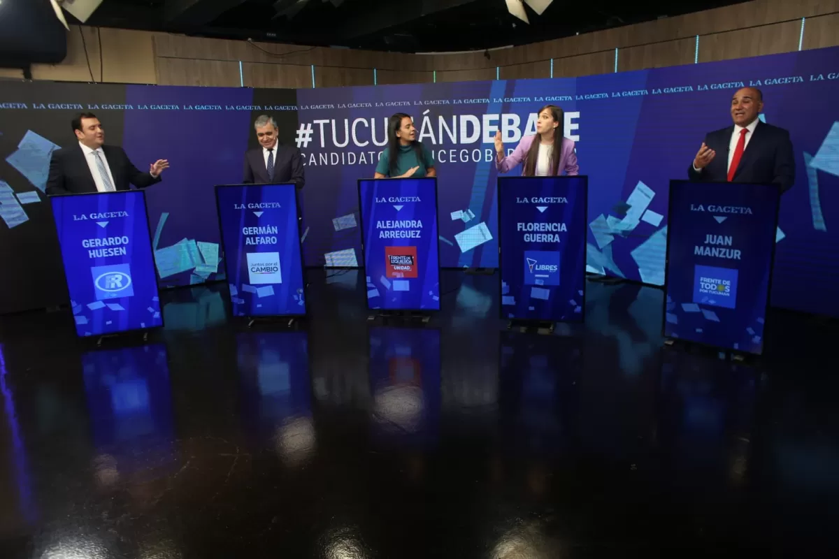 EN LA GACETA. Cinco candidatos a vicegobernador debatieron sobre el rol de la Legislatura en el tercer debate.