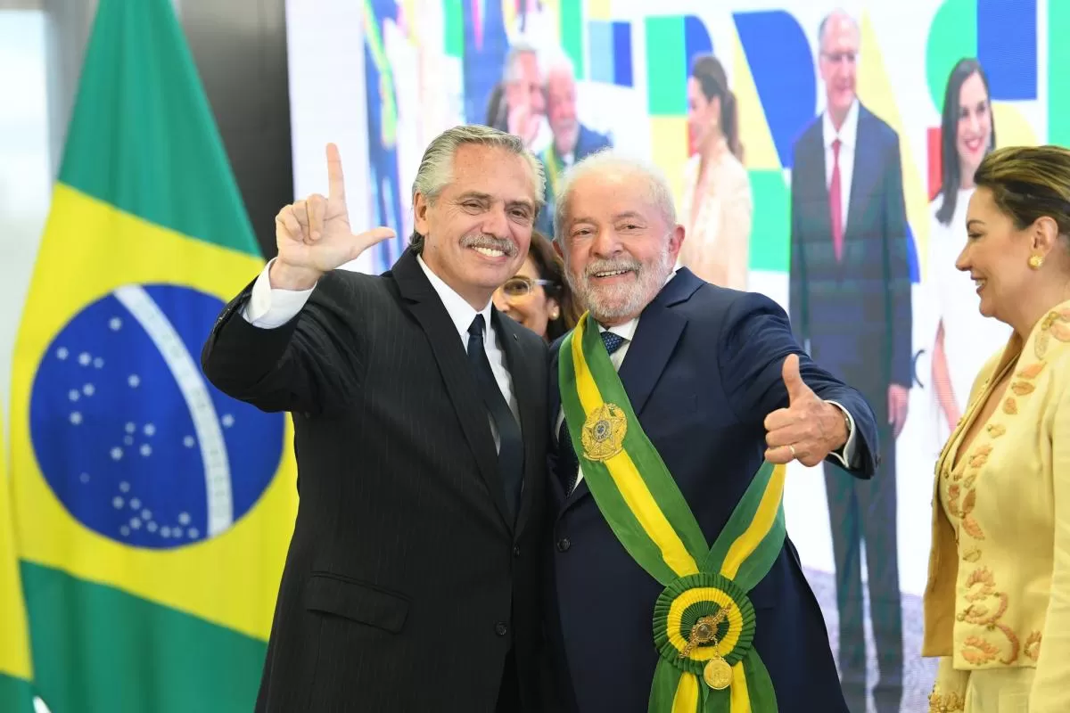 El presidente Alberto Fernández y su par brasileño Luiz Inácio Lula da Silva 