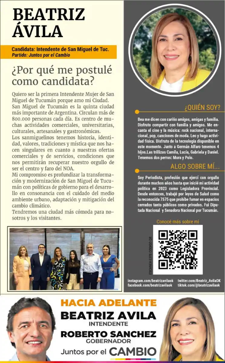 Candidatos en campaña: Beatriz Ávila