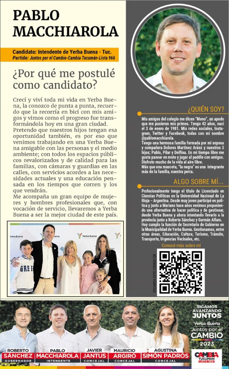 Candidatos en campaña: Pablo Macchiarola
