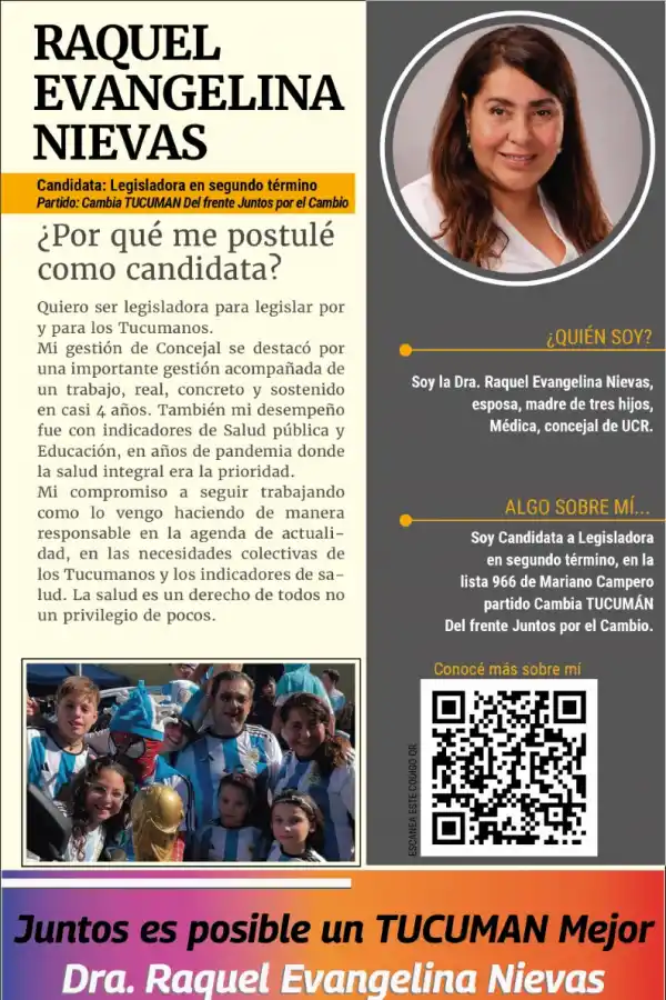 Candidatos en campaña: Raquel Evangelina Nievas