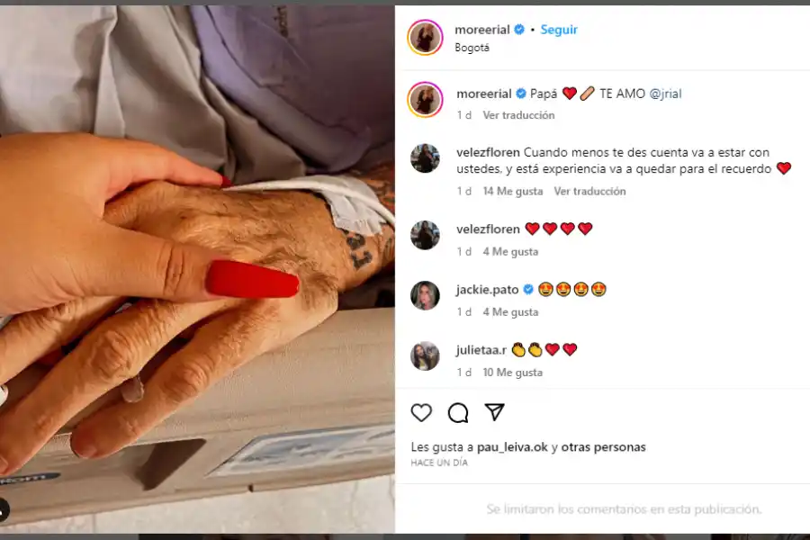El emotivo posteo de Morena Rial sobre la salud de su papá, Jorge Rial