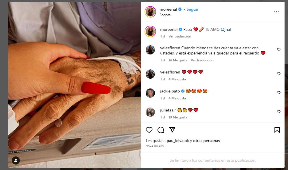El emotivo posteo de Morena Rial sobre la salud de su papá, Jorge Rial