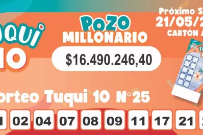 Tuqui 10: cómo salió el último sorteo de este domingo