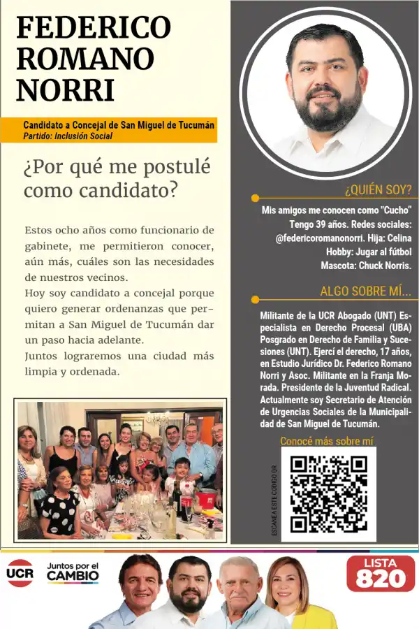 Candidatos en campaña: Federico Romano Norri