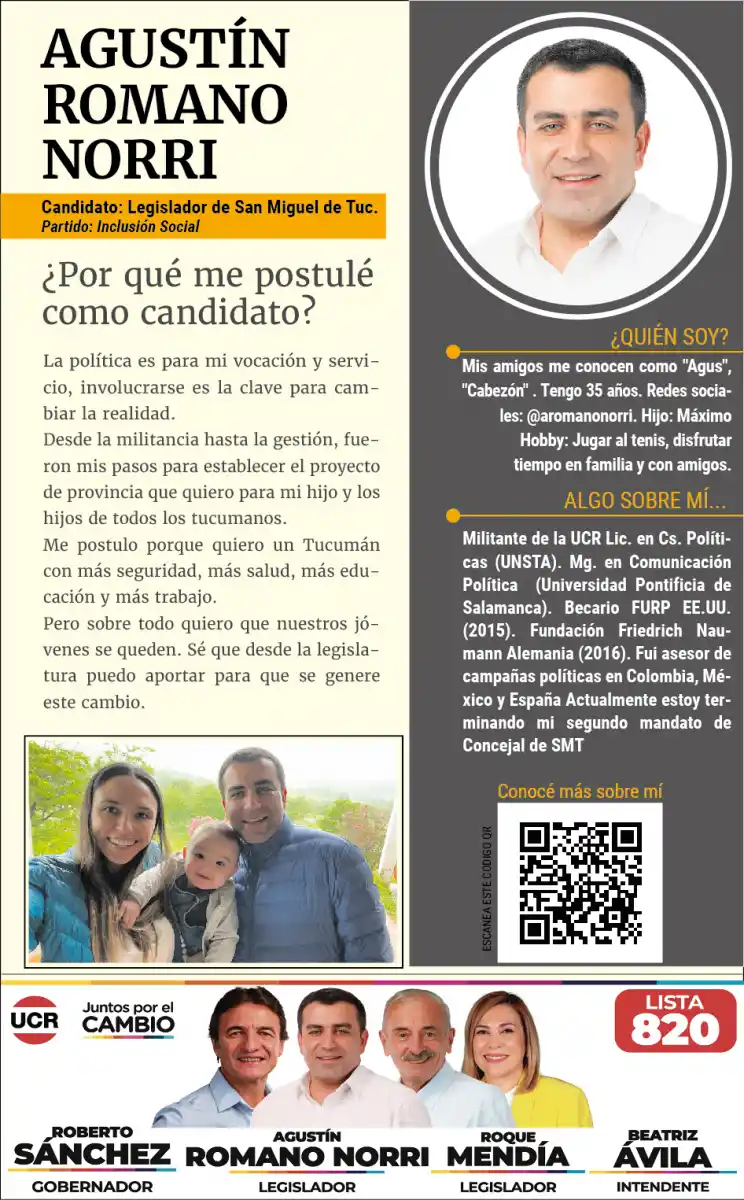 Candidatos en campaña: Agustín Romano Norri